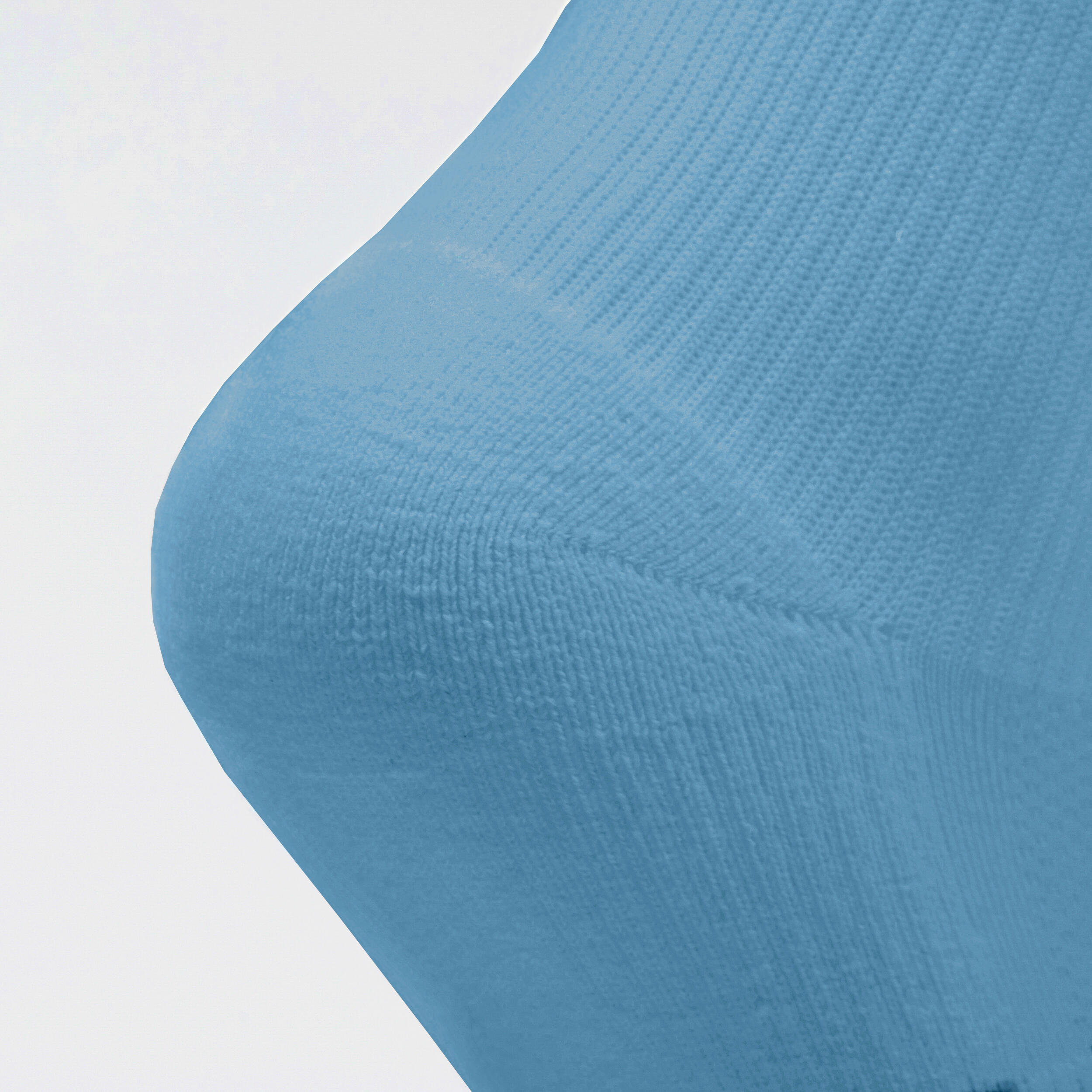 Kids' Socks AT 500 Mid 2-Pack - plain blue and blue stripe 9/9