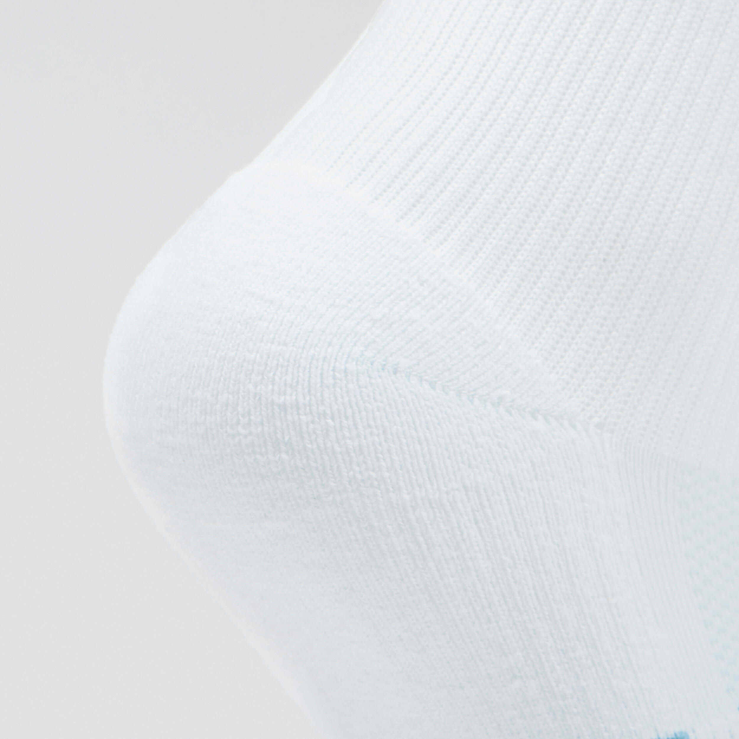 Kids' Socks AT 500 Mid 2-Pack - plain blue and blue stripe 5/9
