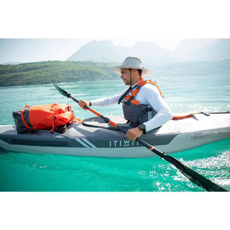 Pagaia de kayak carbono-plástico desmontável-regulável 2 partes 210-220cm - X500