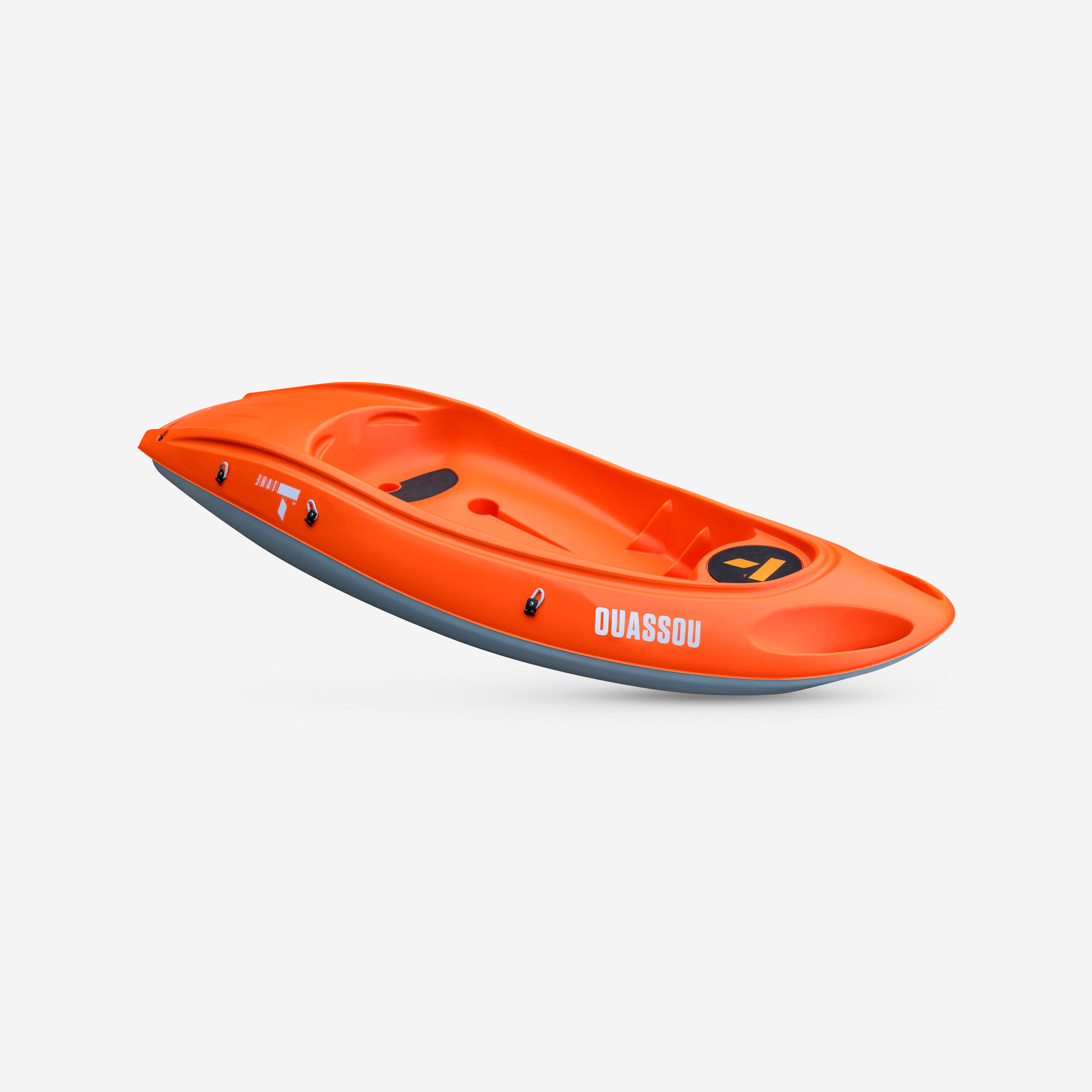 Runesay 156 in. Orange Inflatable Kayak Set w/Paddle Air Pump