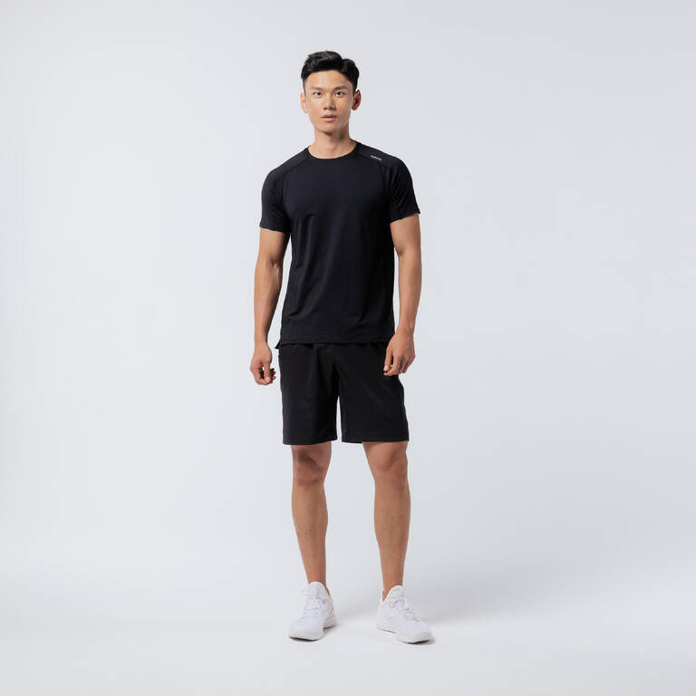 Men's Breathable Essential Fitness Crew Neck T-shirt - Black