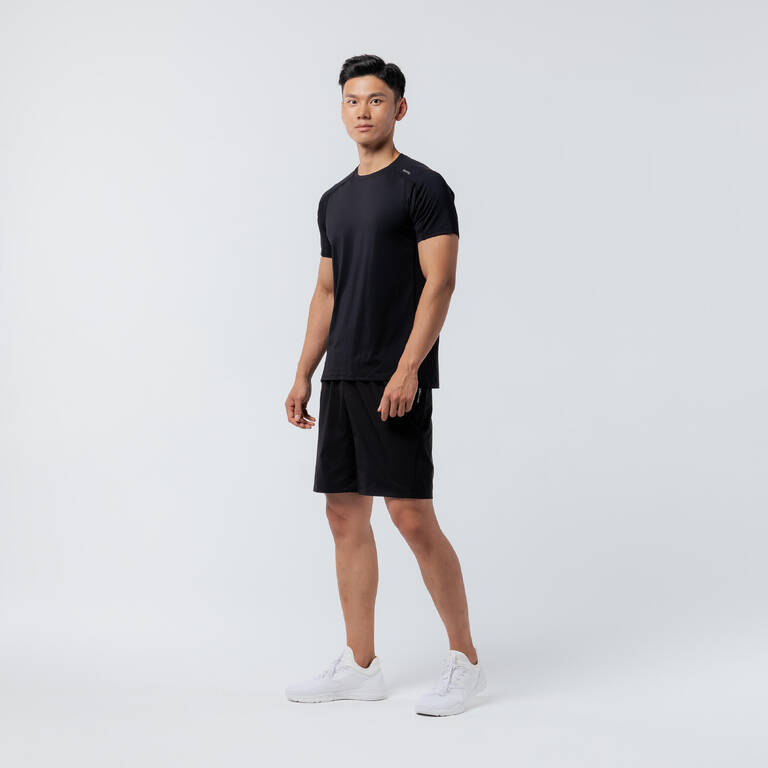 Men's Breathable Essential Fitness Crew Neck T-shirt - Black