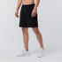 Men Gym Shorts Polyester With Zip Pockets Black Print