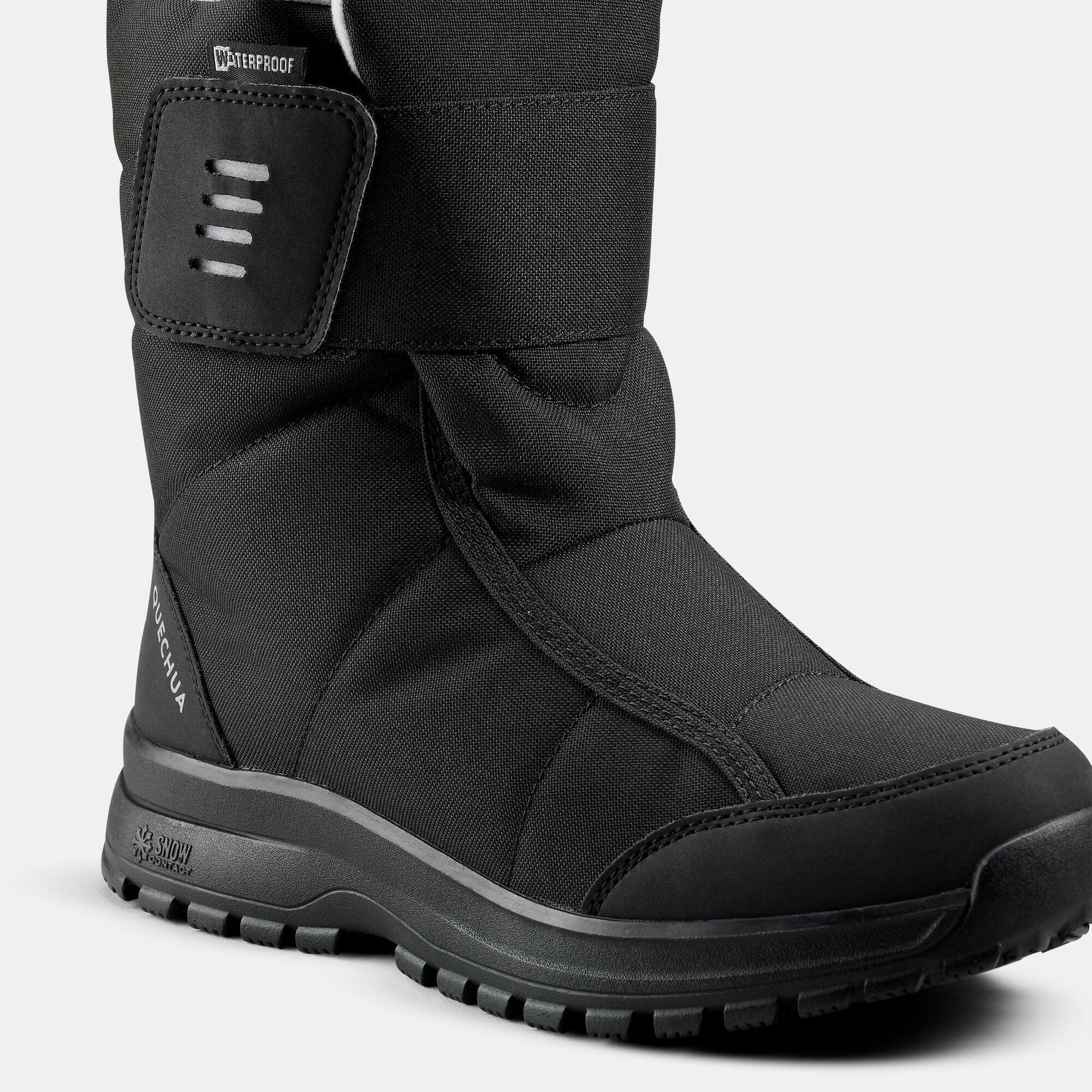 Botas de nieve y apreski impermeables con velcro Mujer Quechua SH100 Scratch