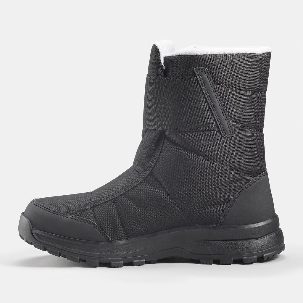 BOTAS NIEVE CÁLIDAS IMPERMEABLES DE SENDERISMO MUJER SH100 VELCRO 