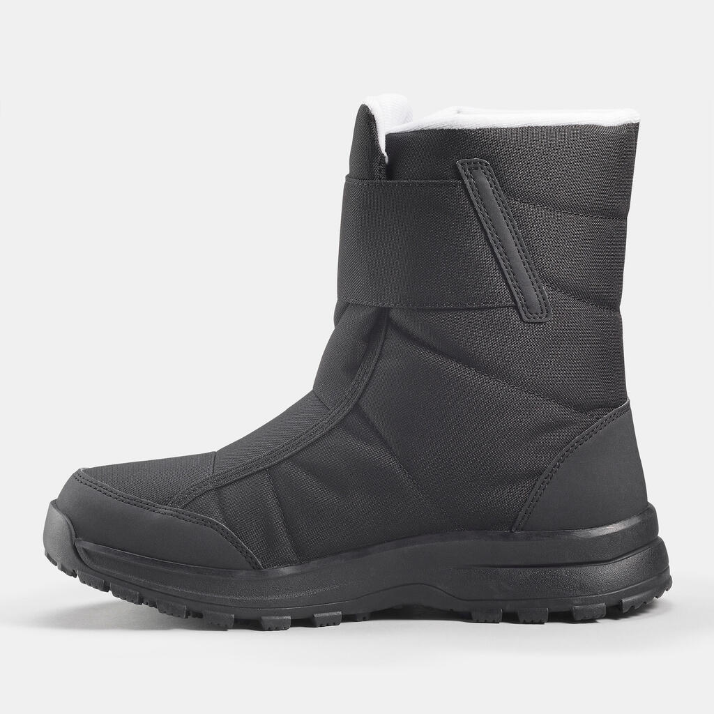 Women's warm waterproof snow hiking boots - SH100 Velcro 