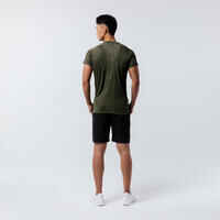 Technical Fitness T-Shirt - Khaki/Beige Line