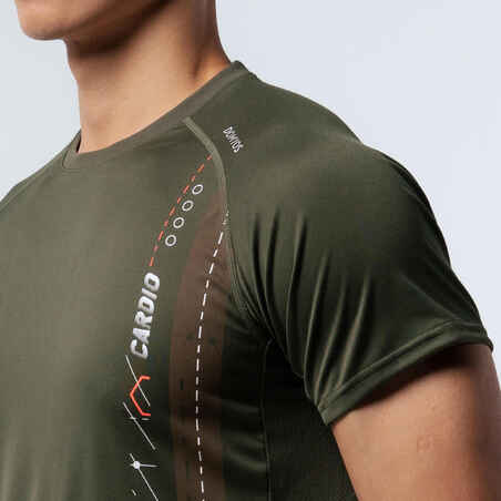 Technical Fitness T-Shirt - Khaki/Beige Line