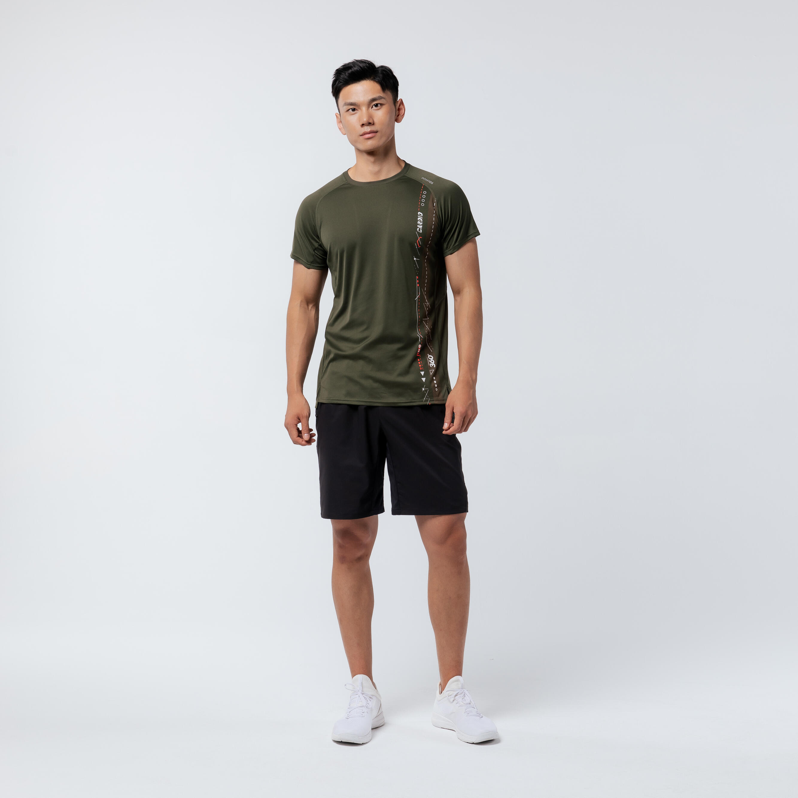 GYMTITANS Crius Lightweight Mens T-Shirt - Khaki Small