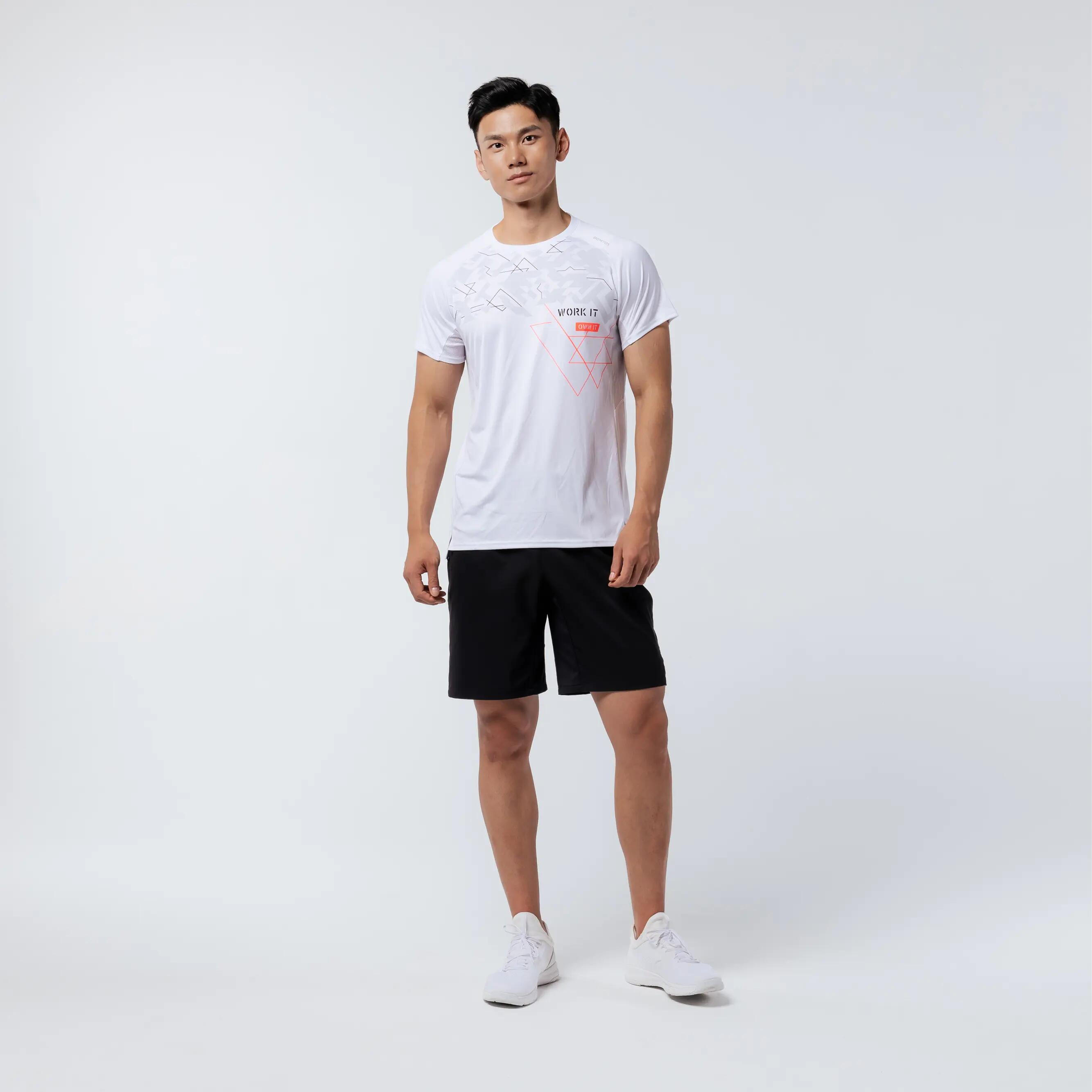 Technical Fitness T-Shirt - White Print 4/16