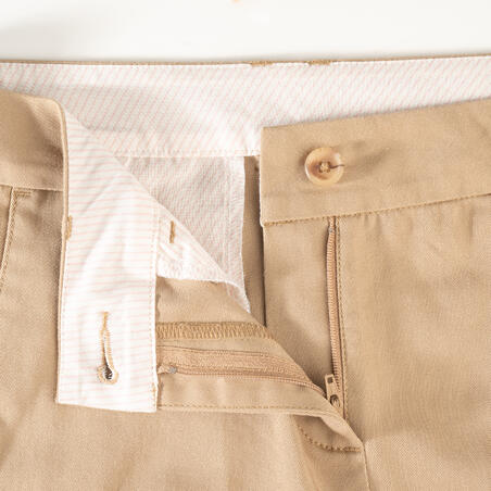 Short chino en coton golf Femme - MW500 beige