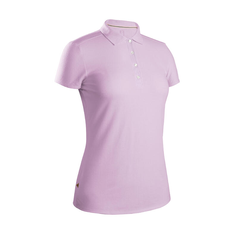 Women's golf short-sleeved polo shirt MW500 mauve