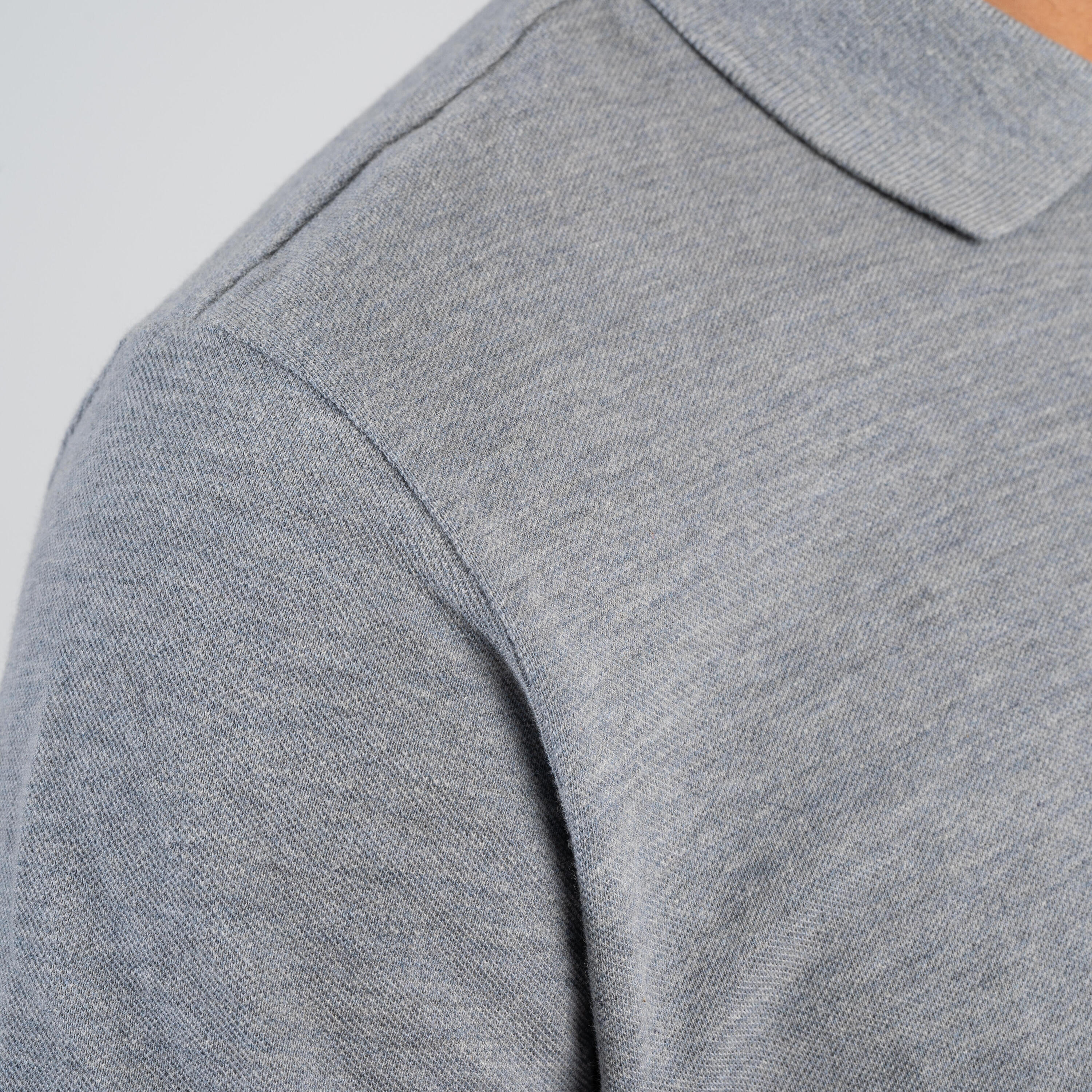Men's golf short-sleeved polo shirt MW500 mottled grey 16/39