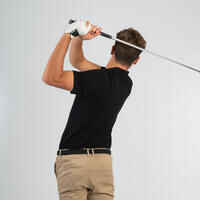 Men's golf short-sleeved polo shirt MW500 black