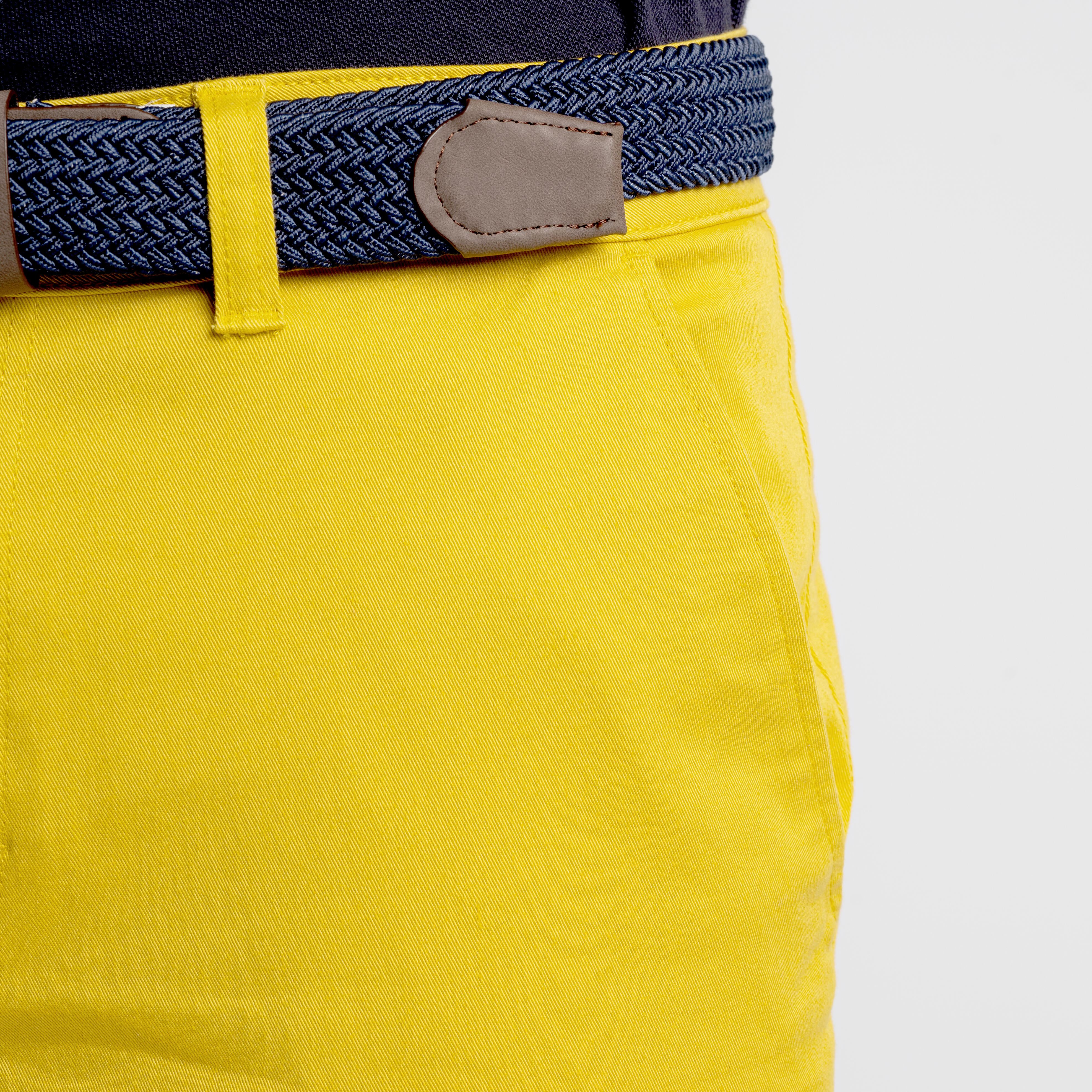 INESIS Pánske golfové chino šortky MW500 okrové XS · záber 5