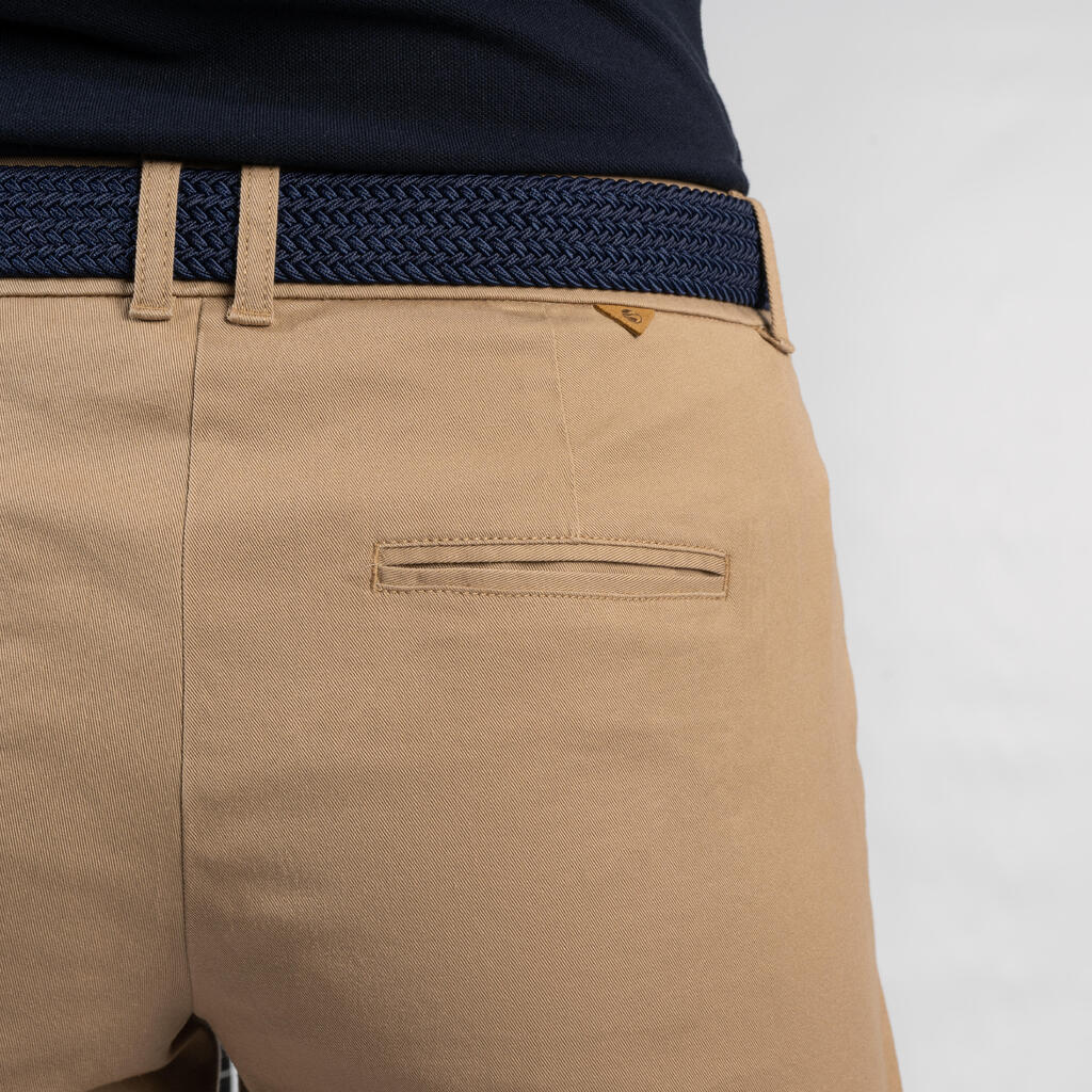 Short chino en coton golf Femme - MW500 beige