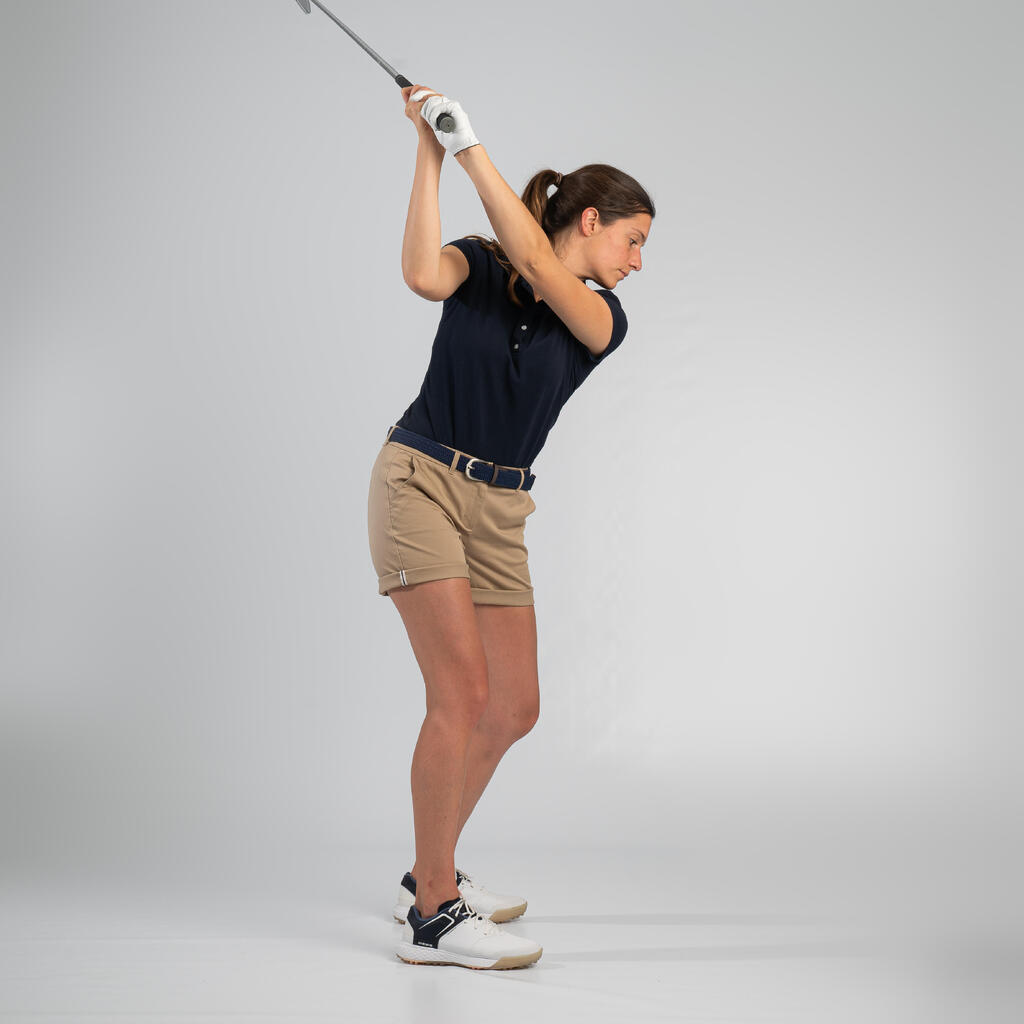 W cotton golf chino shorts, MW500 brown