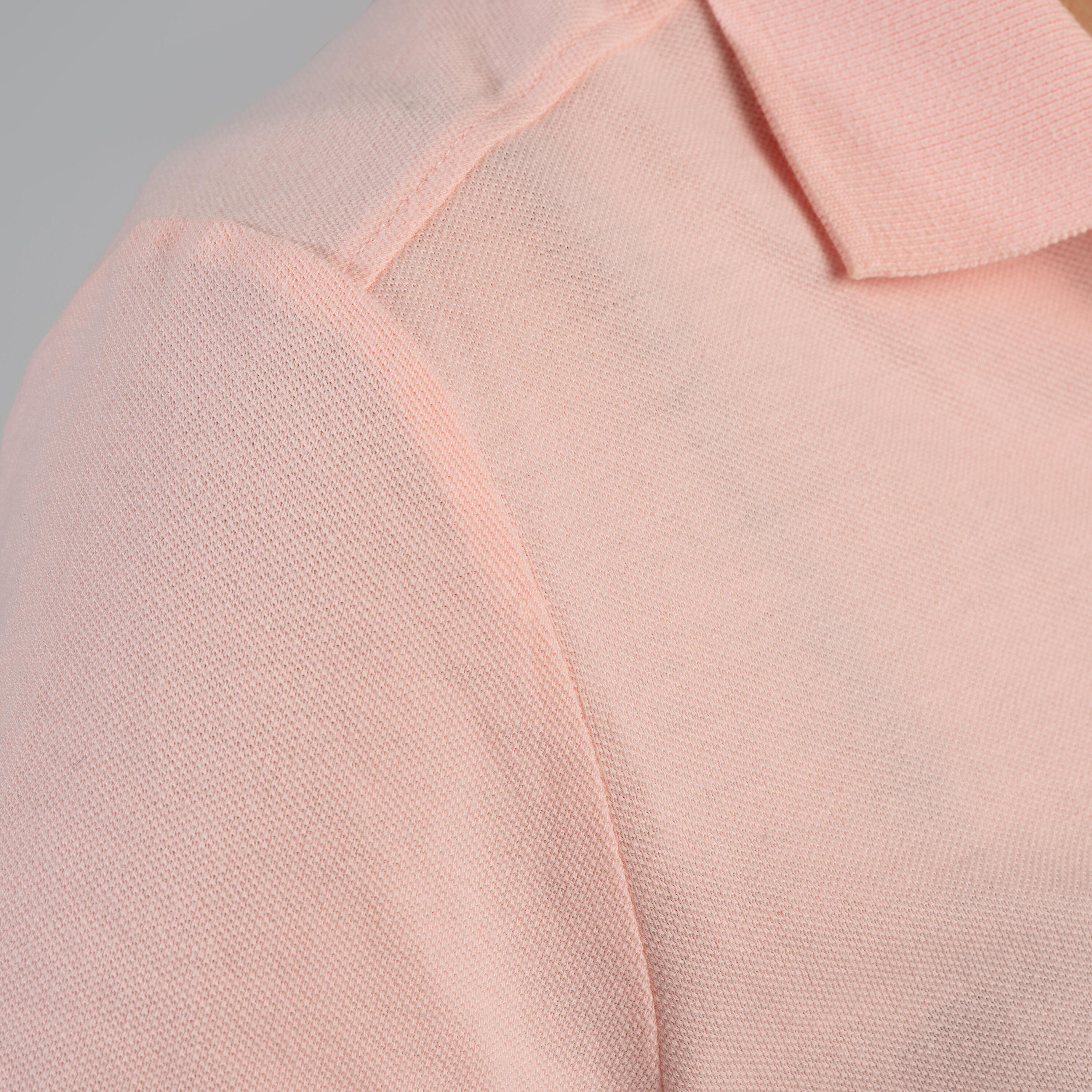 Women's golf short-sleeved polo shirt MW500 pale pink 5/8