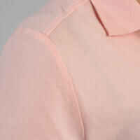 Women's golf short-sleeved polo shirt MW500 pale pink