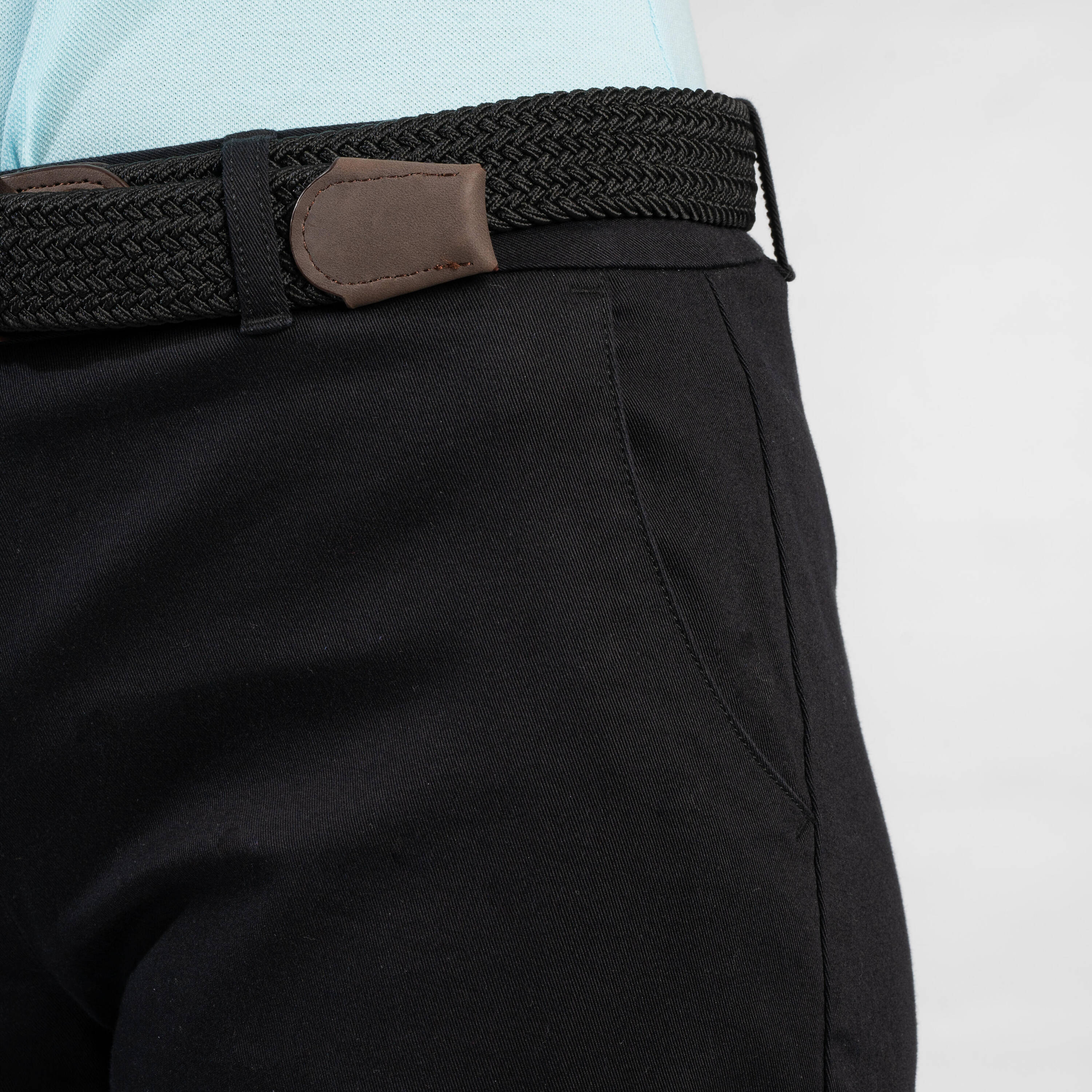 Women’s golf cotton chino shorts, MW500 black -  4