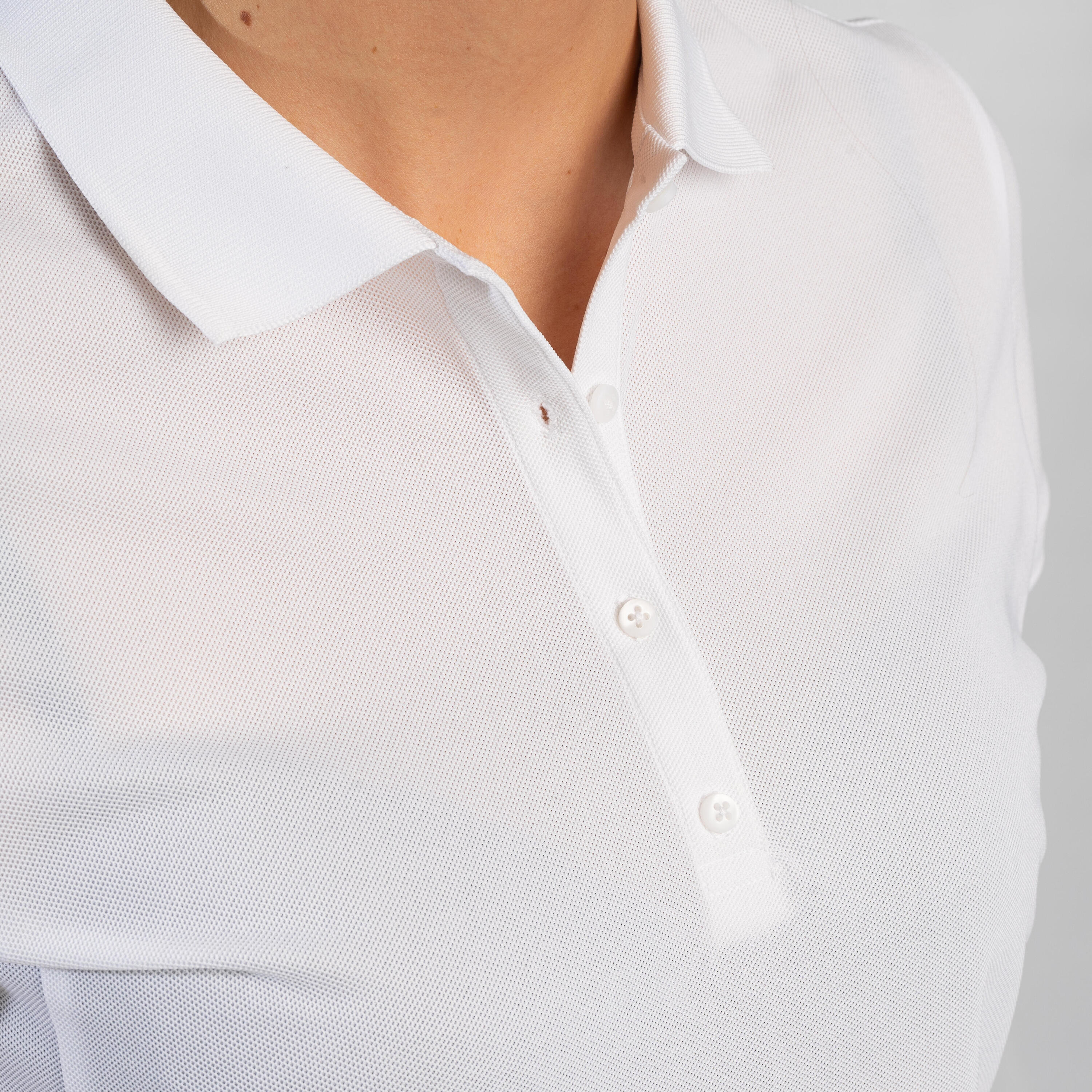 Women's golf short-sleeved polo shirt WW500 white 4/7