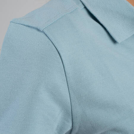 Women's golf short-sleeved polo shirt MW500 sky blue