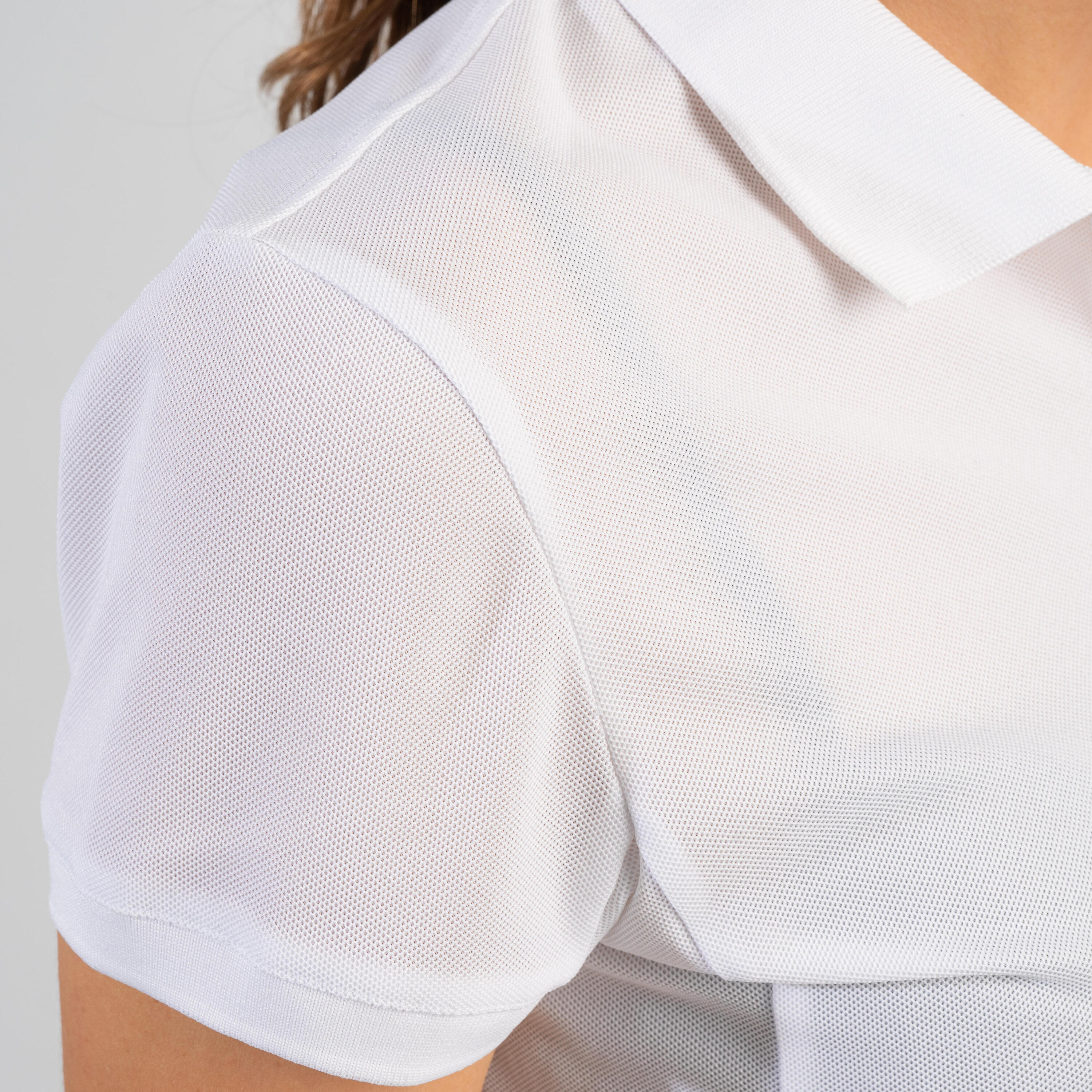 Women's golf short-sleeved polo shirt WW500 white 5/7