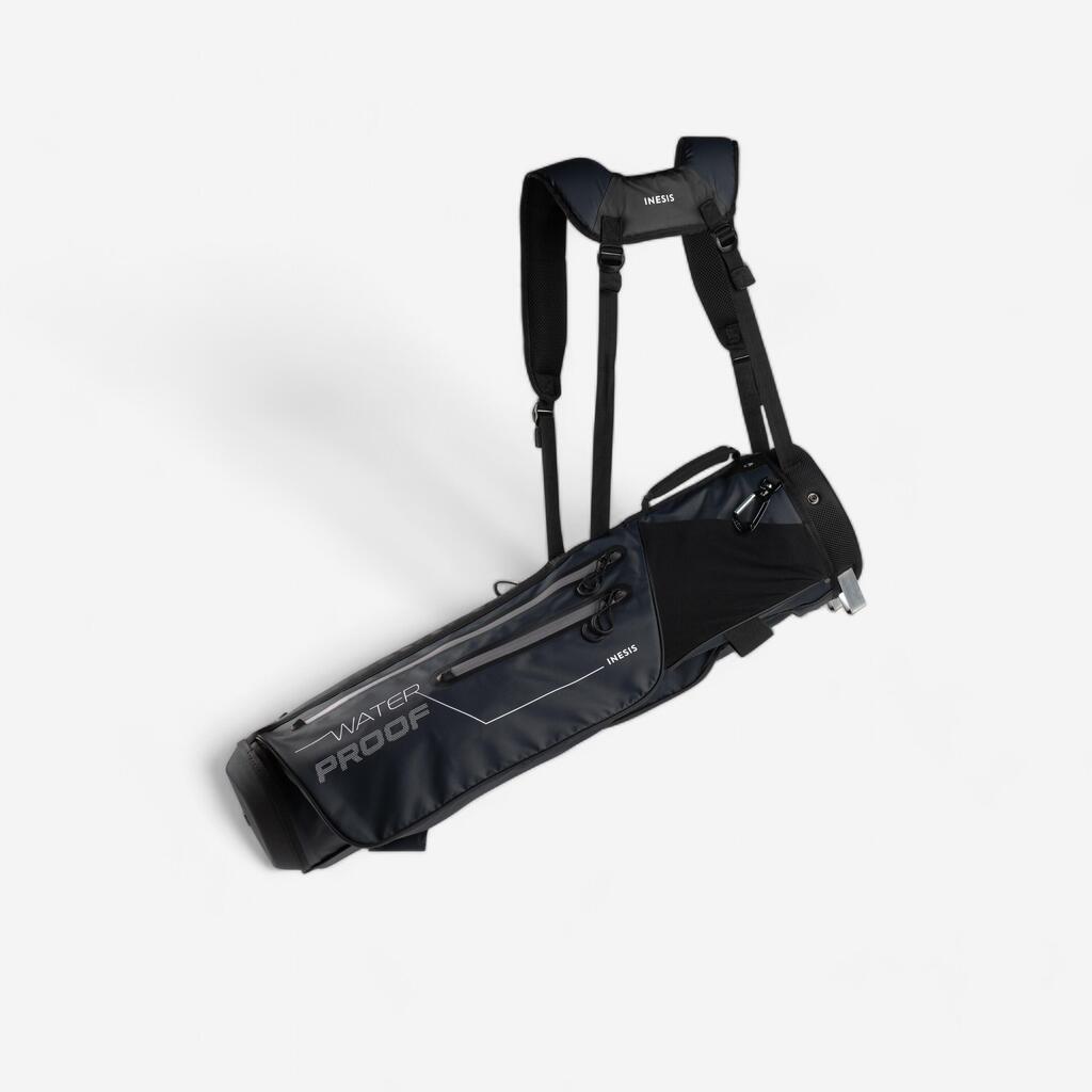 PORTABLE WATERPROOF GOLF BAG - INESIS NAVY BLUE