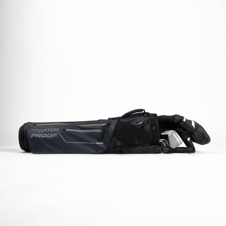 PORTABLE WATERPROOF GOLF BAG - INESIS NAVY BLUE