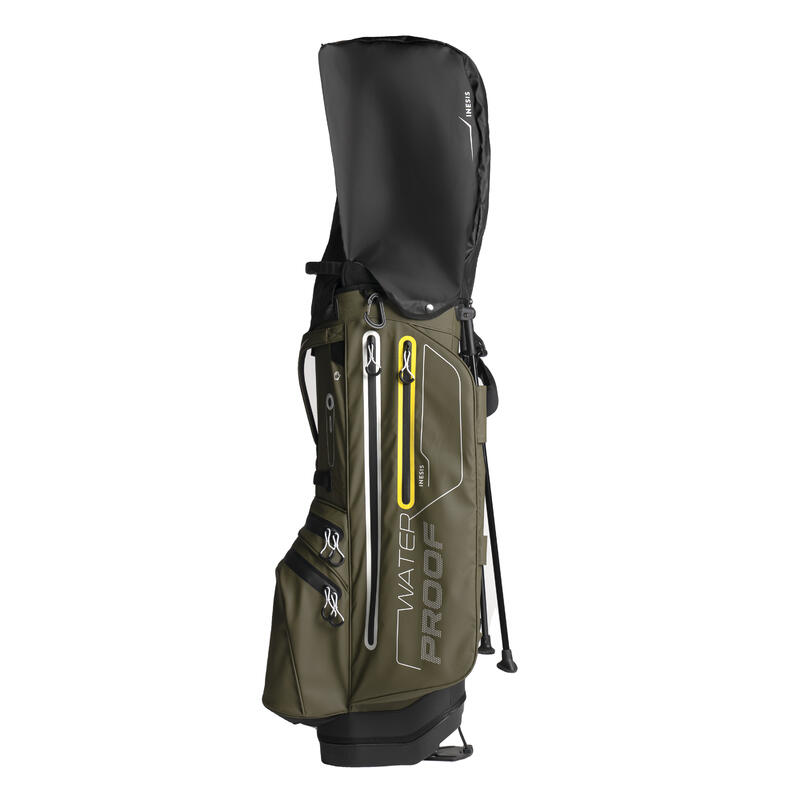 WATERPROOF GOLF STAND BAG KHAKI Decathlon