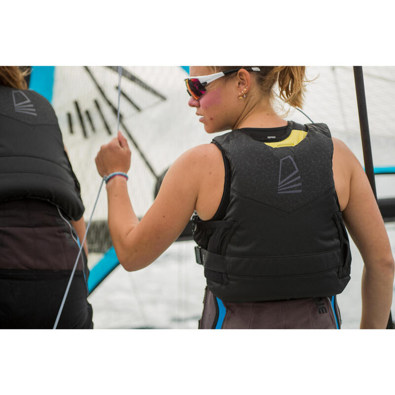 Dinghy Sailing 50N buoyancy aid vest 500 - Black