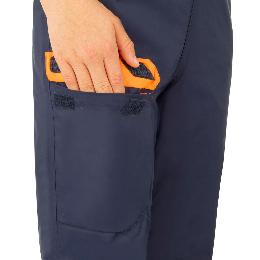 Kids' rain overtrousers Sailing 100 - Navy Blue