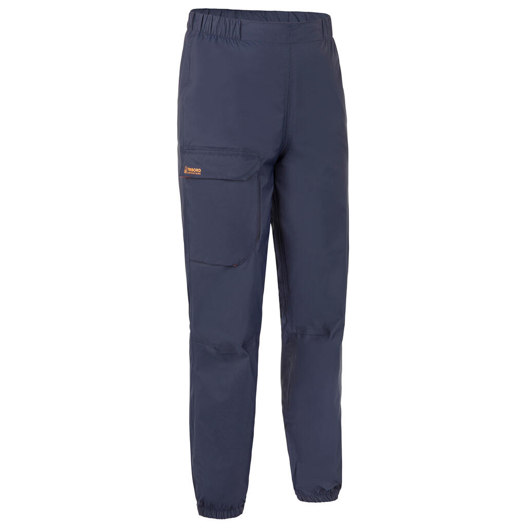 Kids' rain overtrousers Sailing 100 - Navy Blue