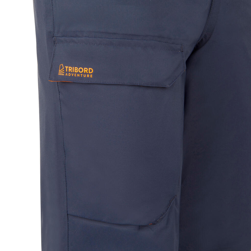 Kids' rain overtrousers Sailing 100 - Navy Blue