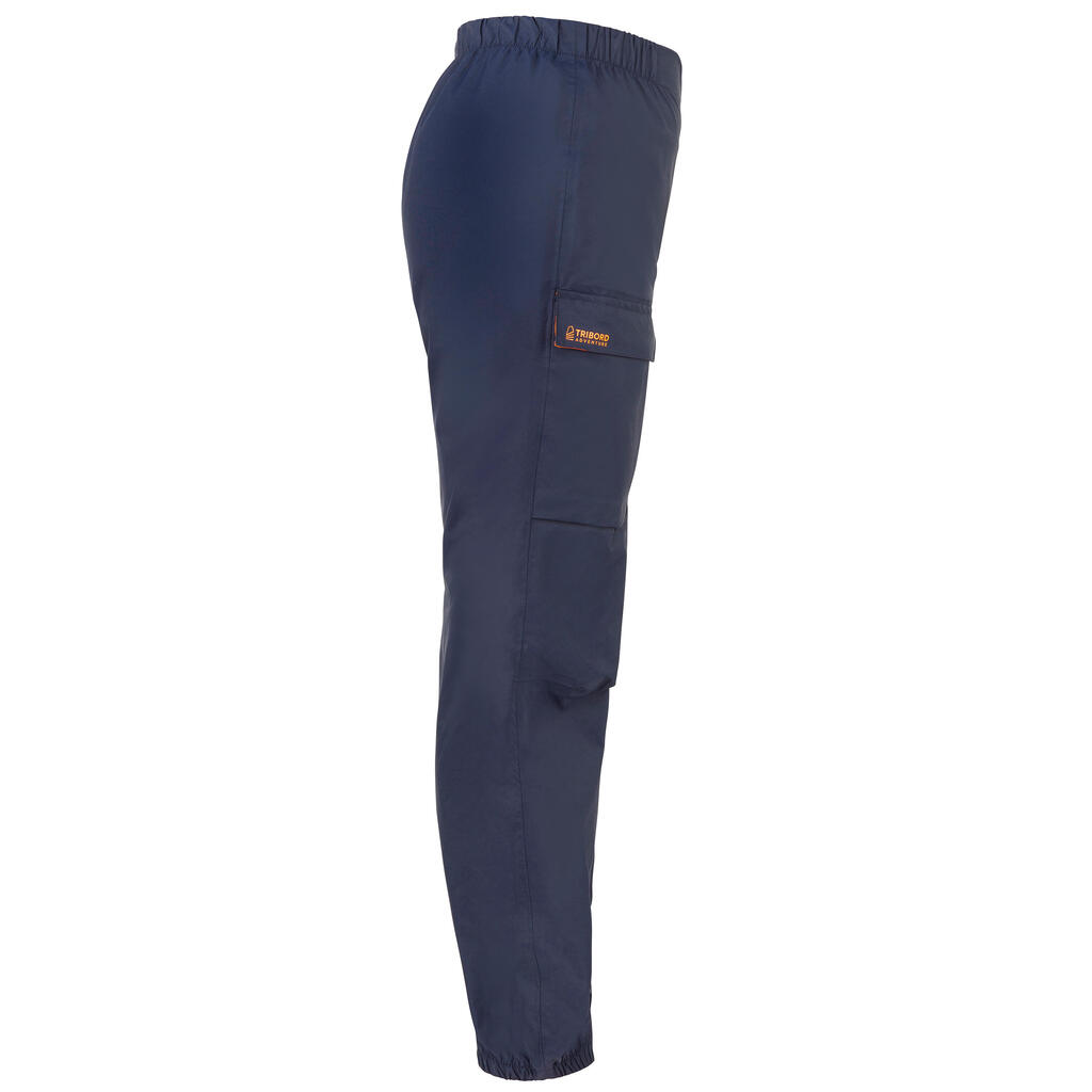 Kids' rain overtrousers Sailing 100 - Navy Blue