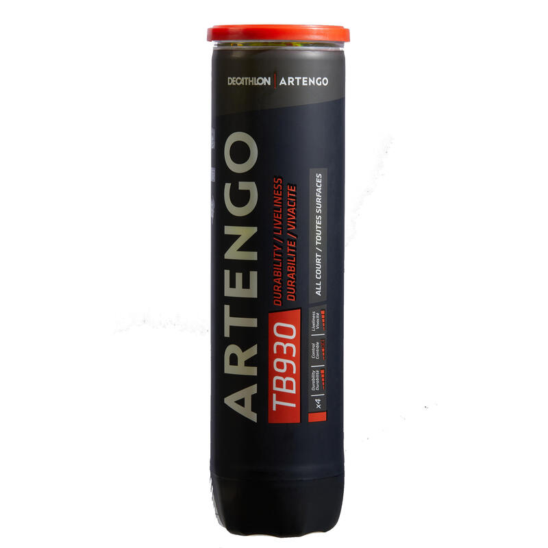 Pelota de tenis Artengo TB930 x4 velocidad