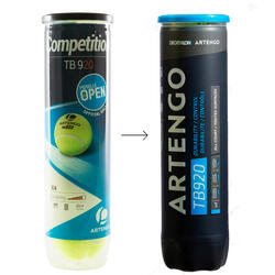 BALLE DE TENNIS TB920 *4 JAUNE