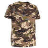 Short-sleeve hunting T-shirt 100 WL V1 - brown camouflage