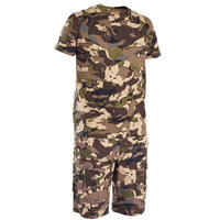 Jagd-T-Shirt 100 Camouflage WL V1 braun
