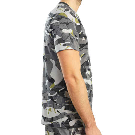Κοντομάνικο κυνηγετικό T-shirt 100 WL V1 - γκρι παραλλαγής
