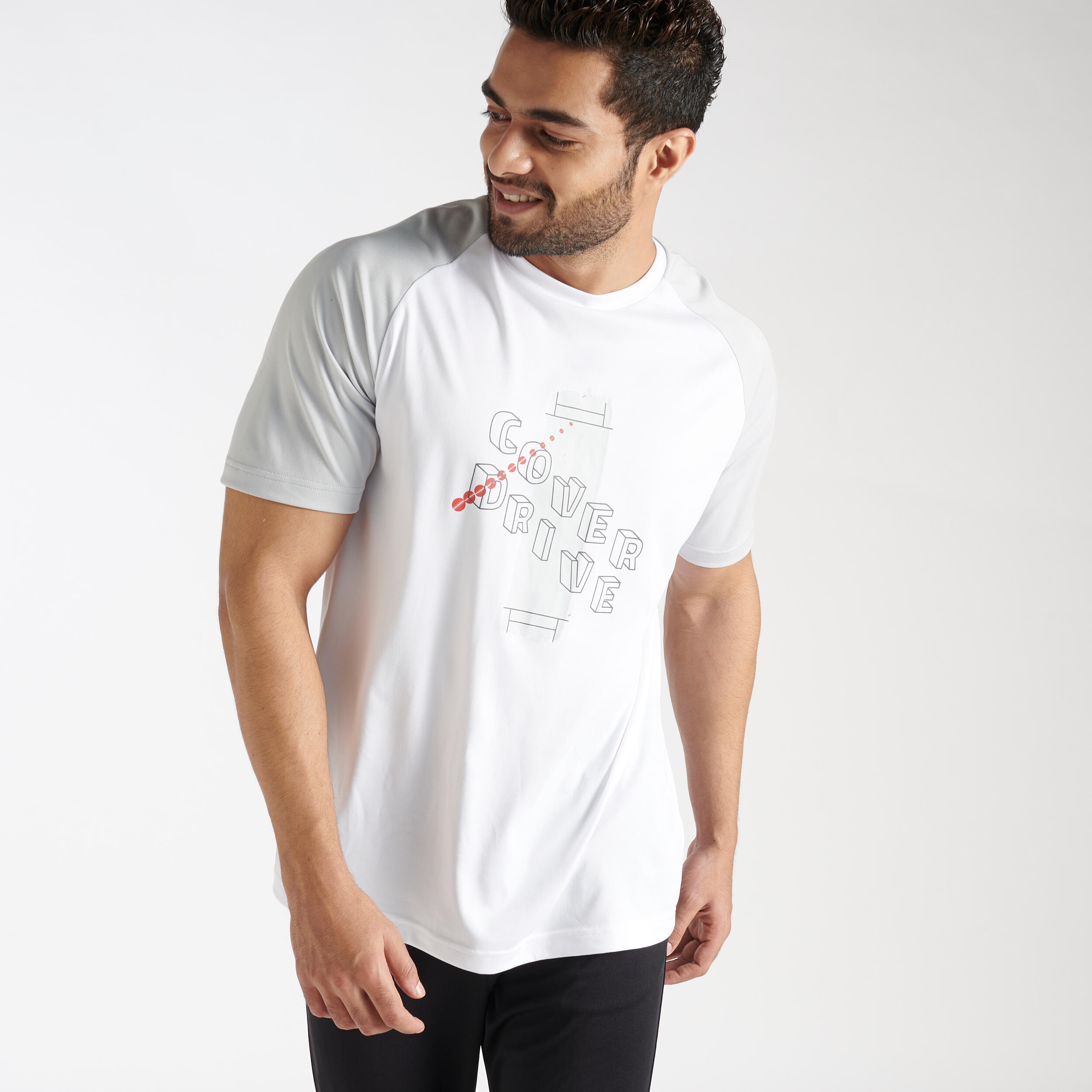 CRICKET T-SHIRT QUICK DRY CT 500 WHITE 
