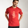 MEN'S CRICKET T-SHIRT QUICK DRY CT 500 RED