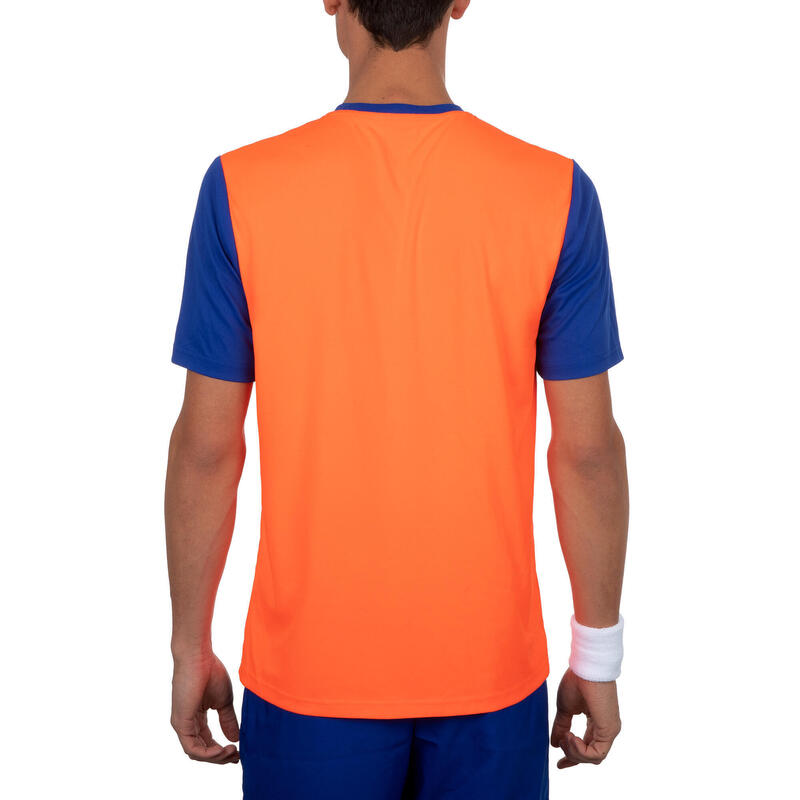 T-shirt de padel manches courtes respirant Homme - 500 orange
