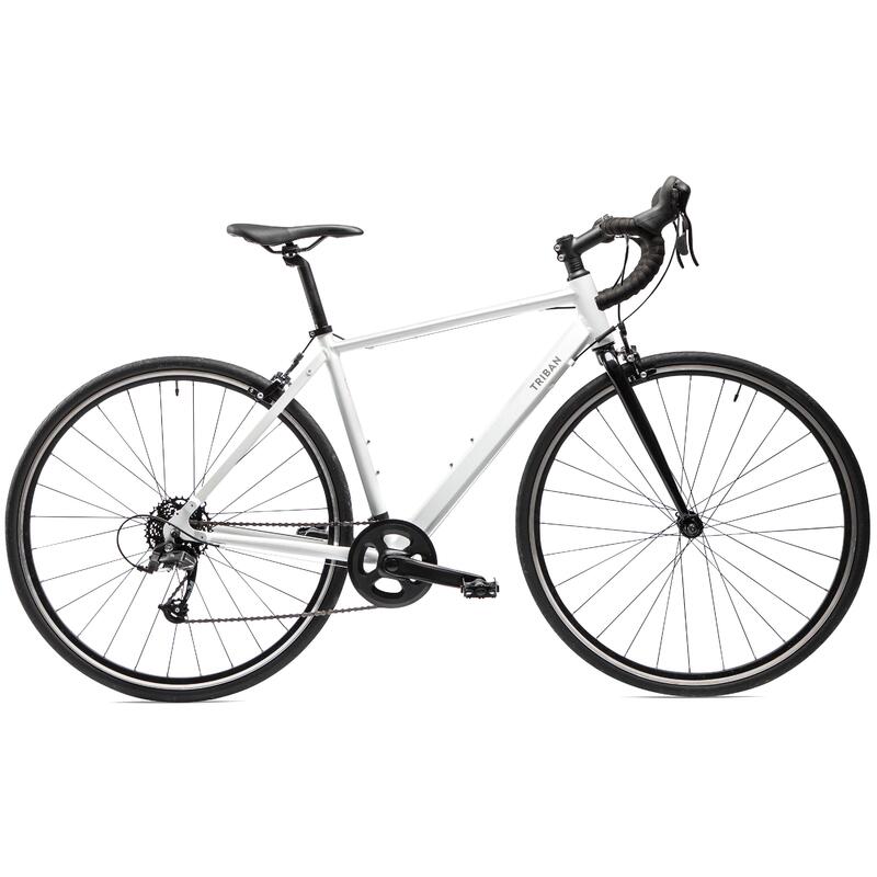 Bicicleta carretera mujer aluminio monoplato 8V Easy blanca |