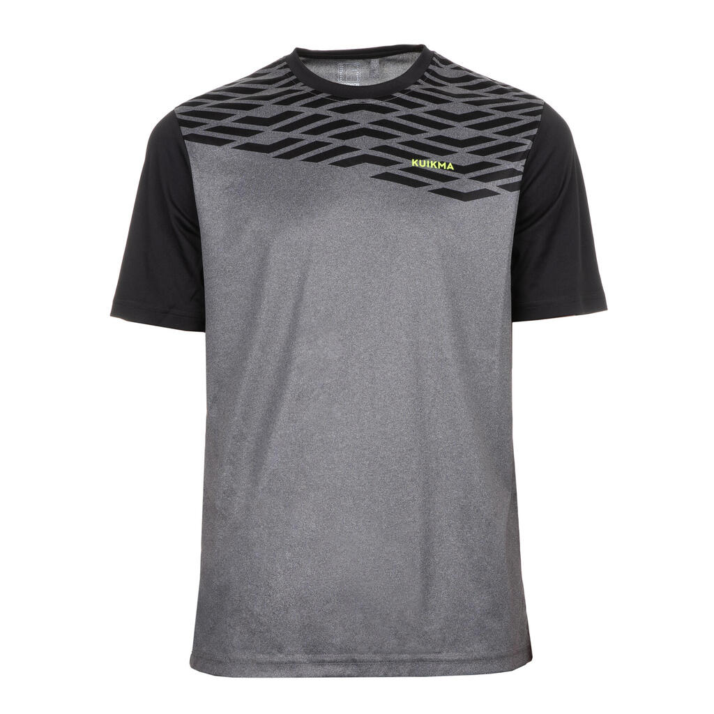 Herren Padel T-Shirt kurzarm atmungsaktiv - PTS 500 gelb/schwarz