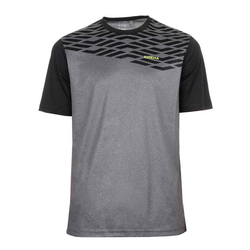 Padel-T-Shirt PTS 500 Herren grau/schwarz