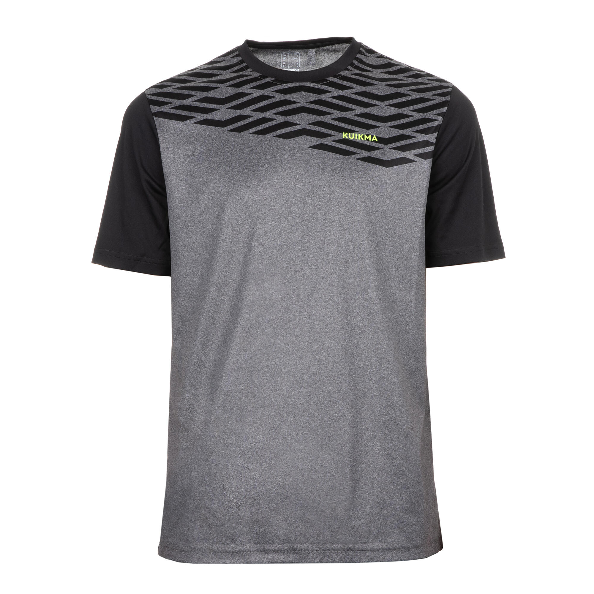 Men's Short-Sleeved Breathable Padel T-Shirt 500 - Grey & Black 5/5