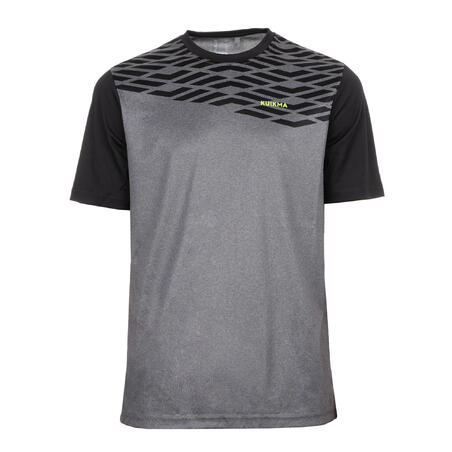 Ventilerande T-shirt för padel 500 herr grå/svart