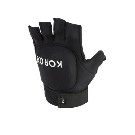 Gant de hockey sur gazon 1 phalange intensité faible enfant jr adulte FH100 noir