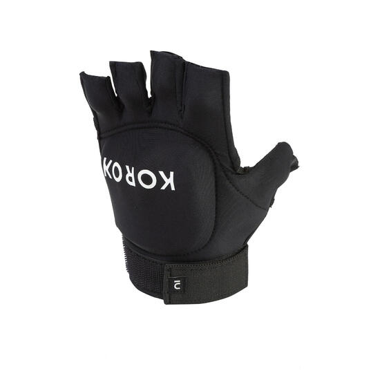 Gant de hockey sur gazon 1 phalange intensité faible enfant jr adulte FH100 noir